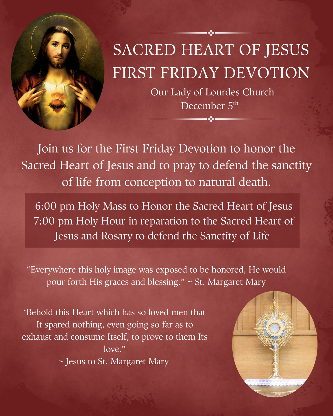 Sacred Heart of Jesus First Friday Devotion